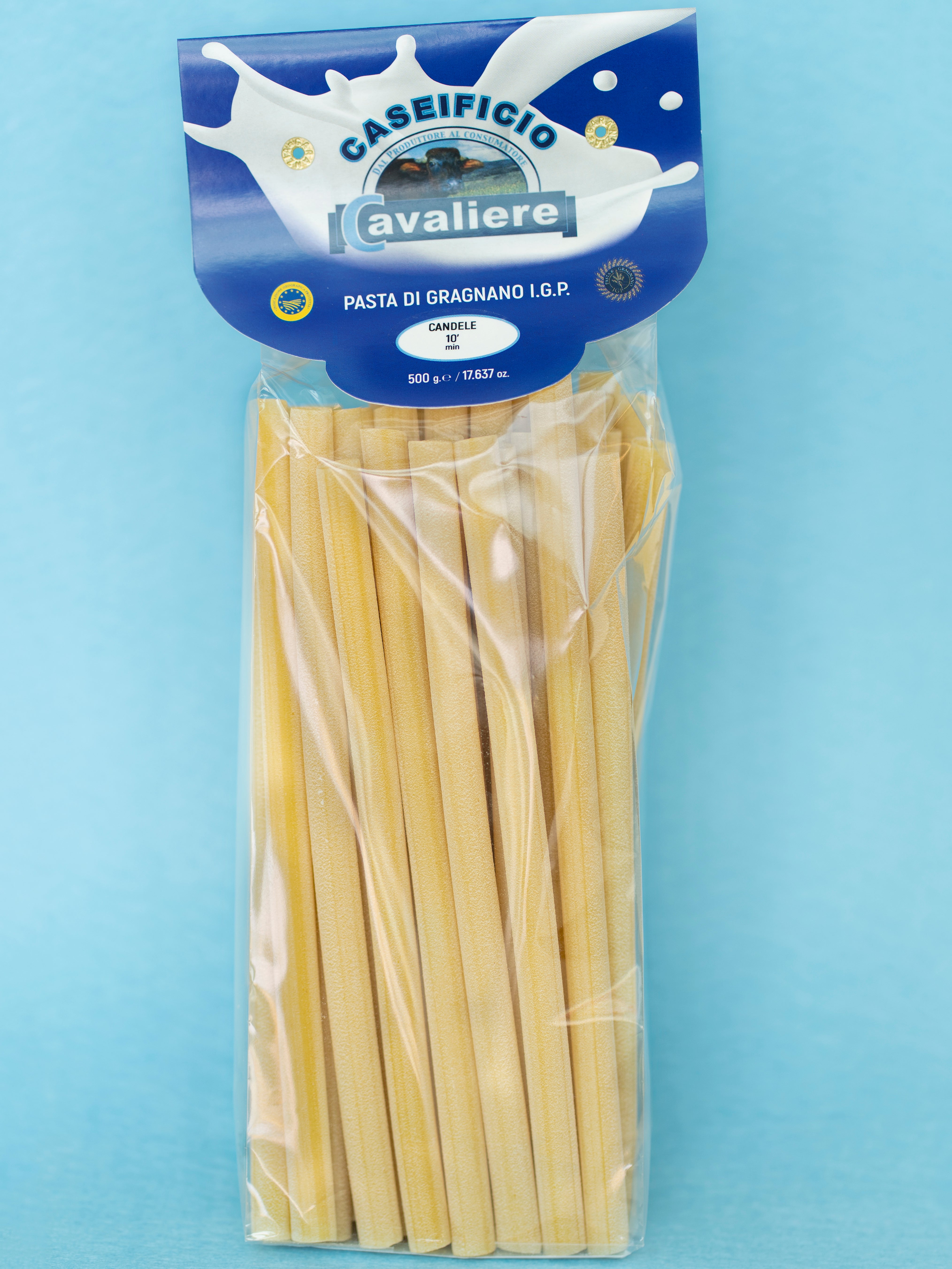 Pasta di gragnano I.G.P. CAVALIERE tipo CANDELE 500G